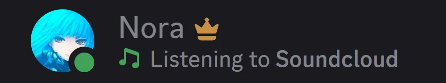 Discord profile of a user listening to Soundcloud