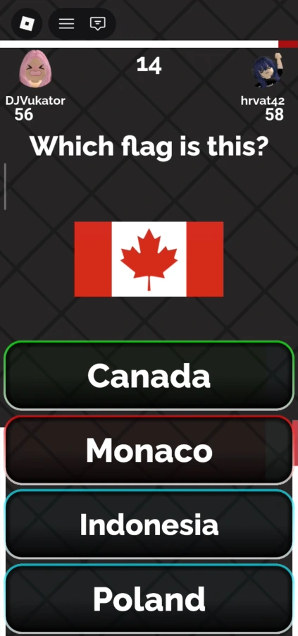 Mobile screenshot of Quiz Game